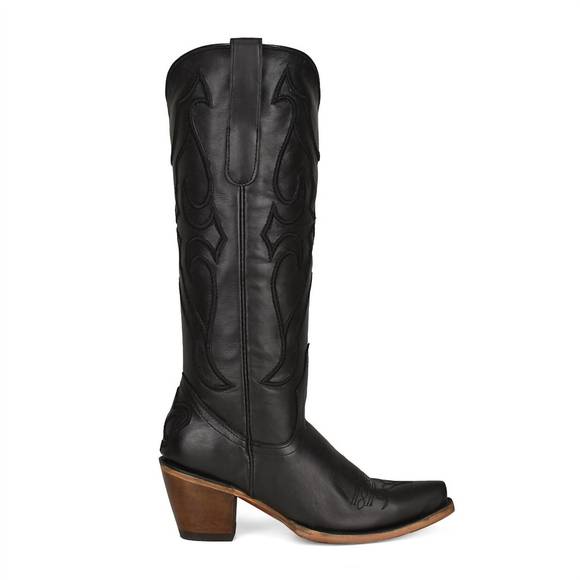 NEW CORRAL tall snip toe western boot in black - Picture 2 of 3